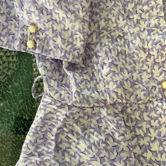 Town and Country petites vintage lilac flower blouse - Picture 8 of 8